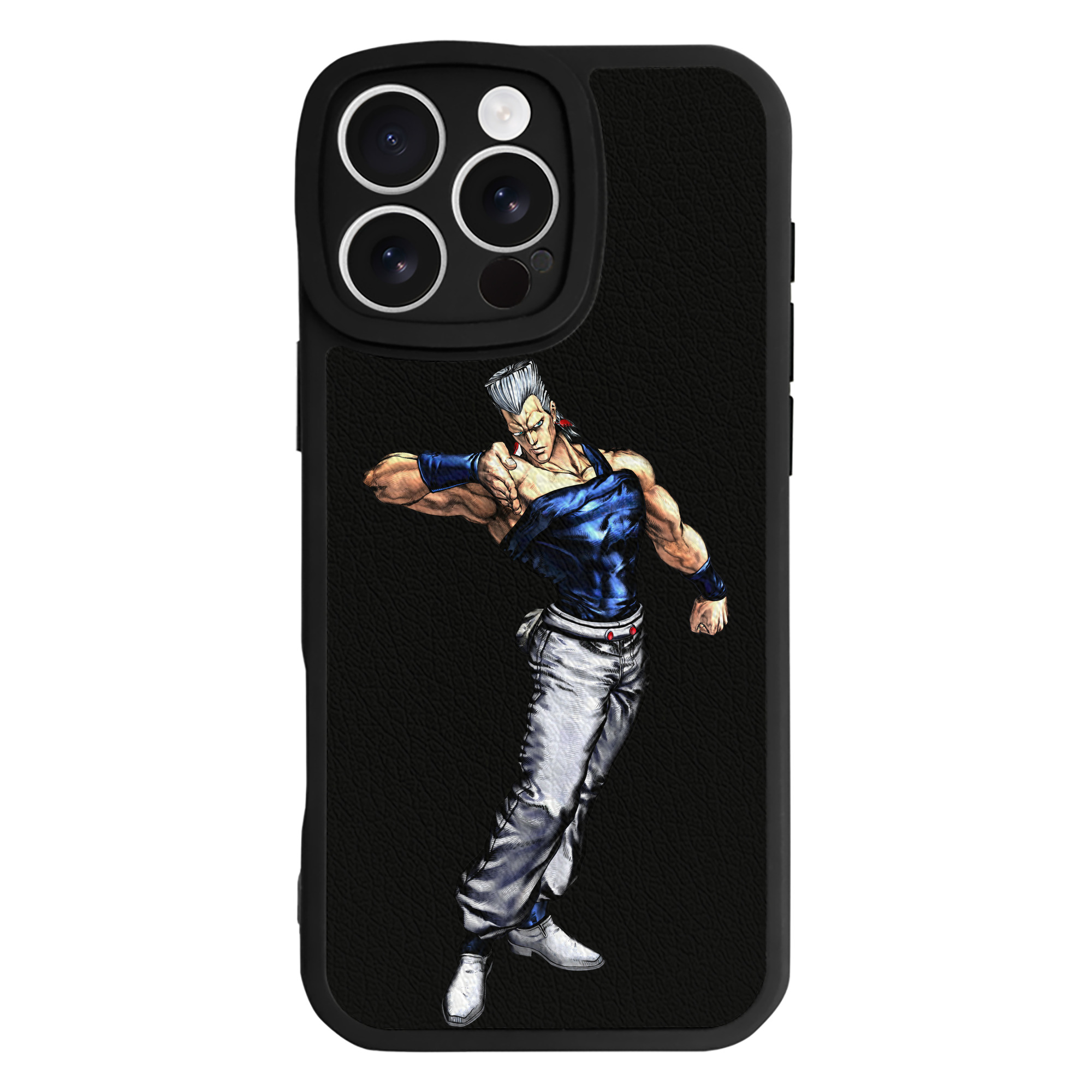 （画像用） ジョジョの奇妙な冒険 ジャン＝ピエール?ポルナレフ JoJo's Bizarre Adventure Jan Pierre Polnareff 【iPhone 16シリーズ対応】シリコンスマホケース（レザー調） 材質：シリコン